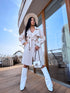 Extended trench coat "Spring season 6180" - beige